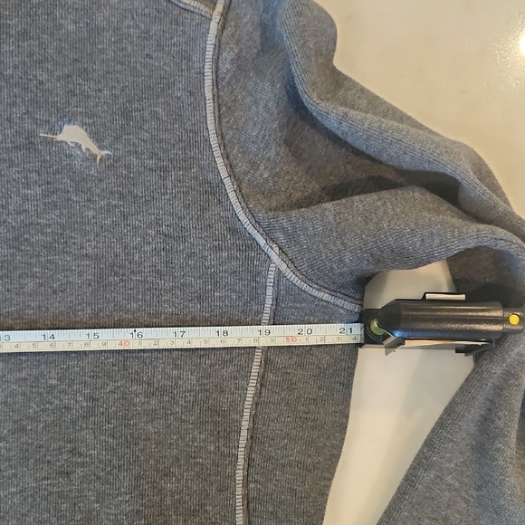Tommy Bahama Charcoal Zip-Up Sweater - Picture 5 of 6